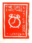 LINOLDRUCK - THE GREEN CHRISTMAS WATCH